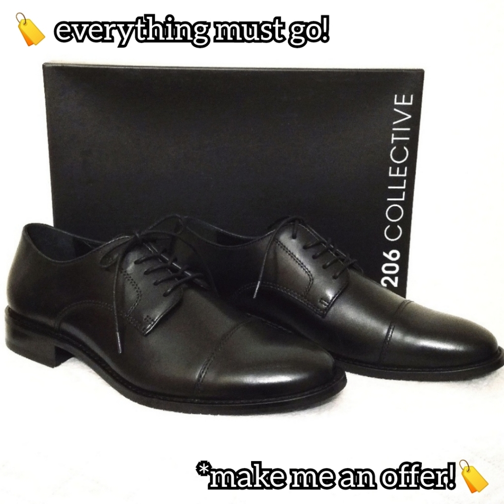 👞Men's Cap-Toe Leather Classic Oxford Dress Shoes